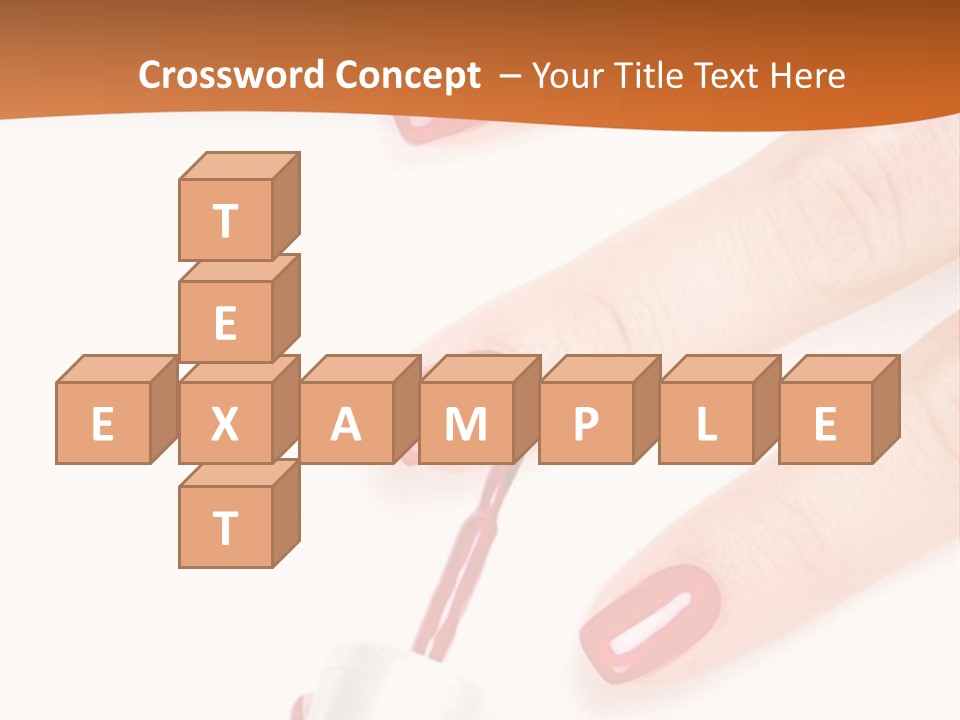 Manicurist Applying Red Nail Polish On Female Fingers. PowerPoint Template