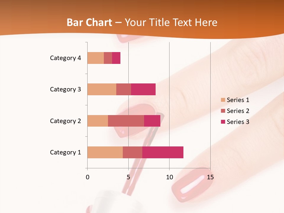 Manicurist Applying Red Nail Polish On Female Fingers. PowerPoint Template