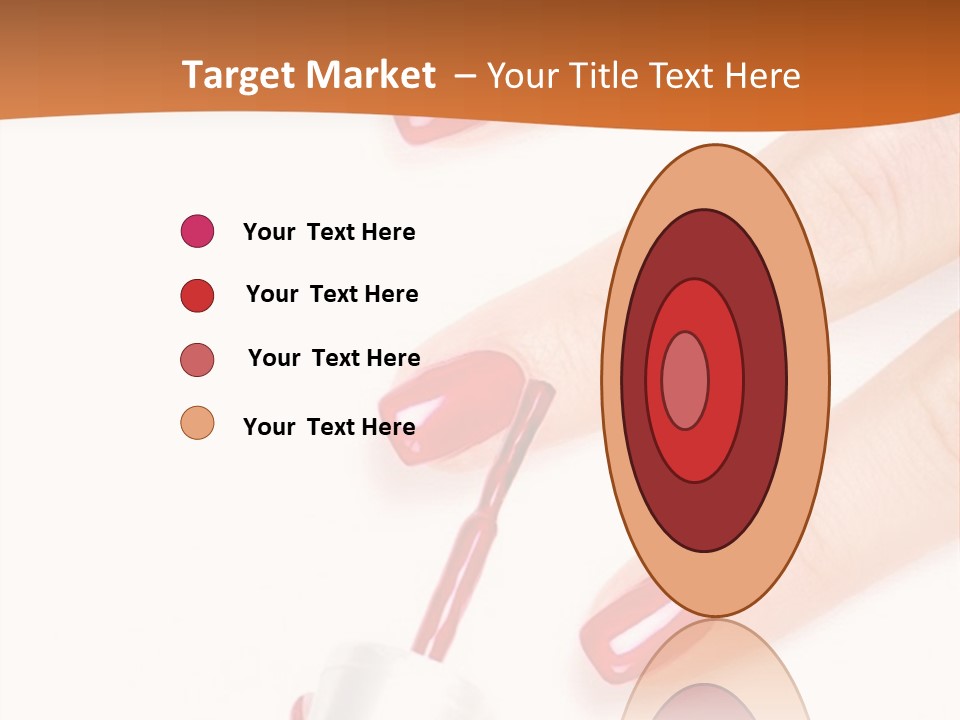 Manicurist Applying Red Nail Polish On Female Fingers. PowerPoint Template