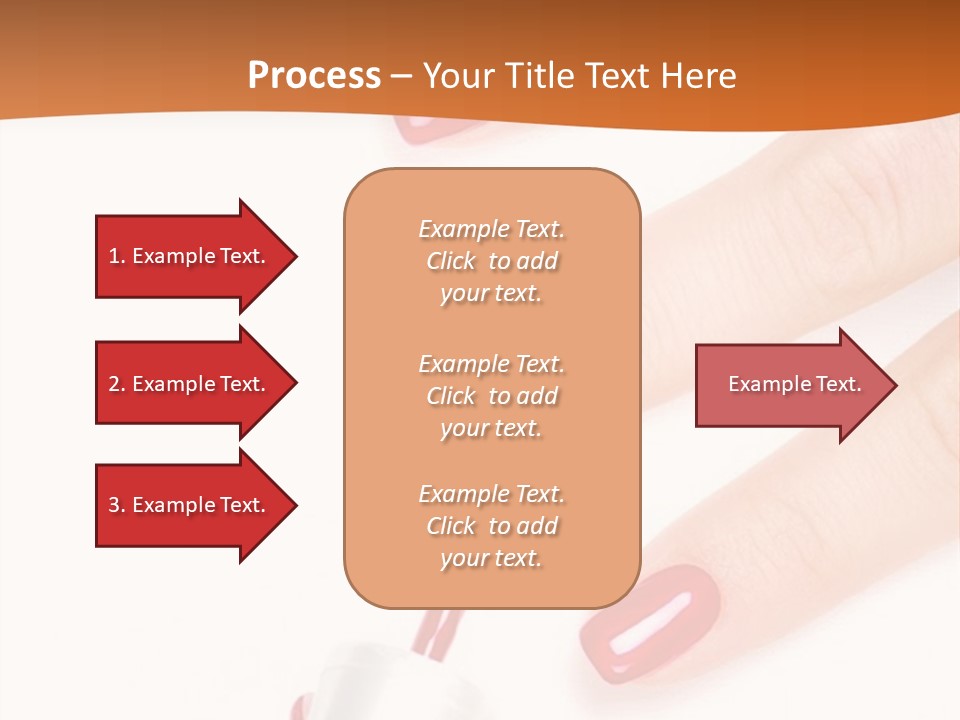 Manicurist Applying Red Nail Polish On Female Fingers. PowerPoint Template