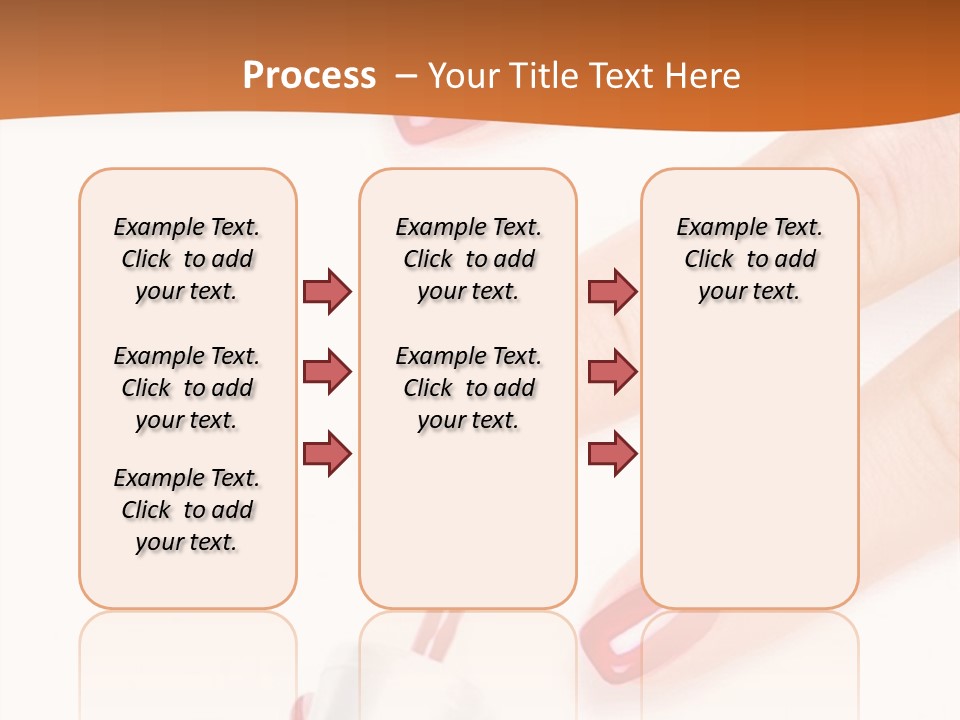 Manicurist Applying Red Nail Polish On Female Fingers. PowerPoint Template