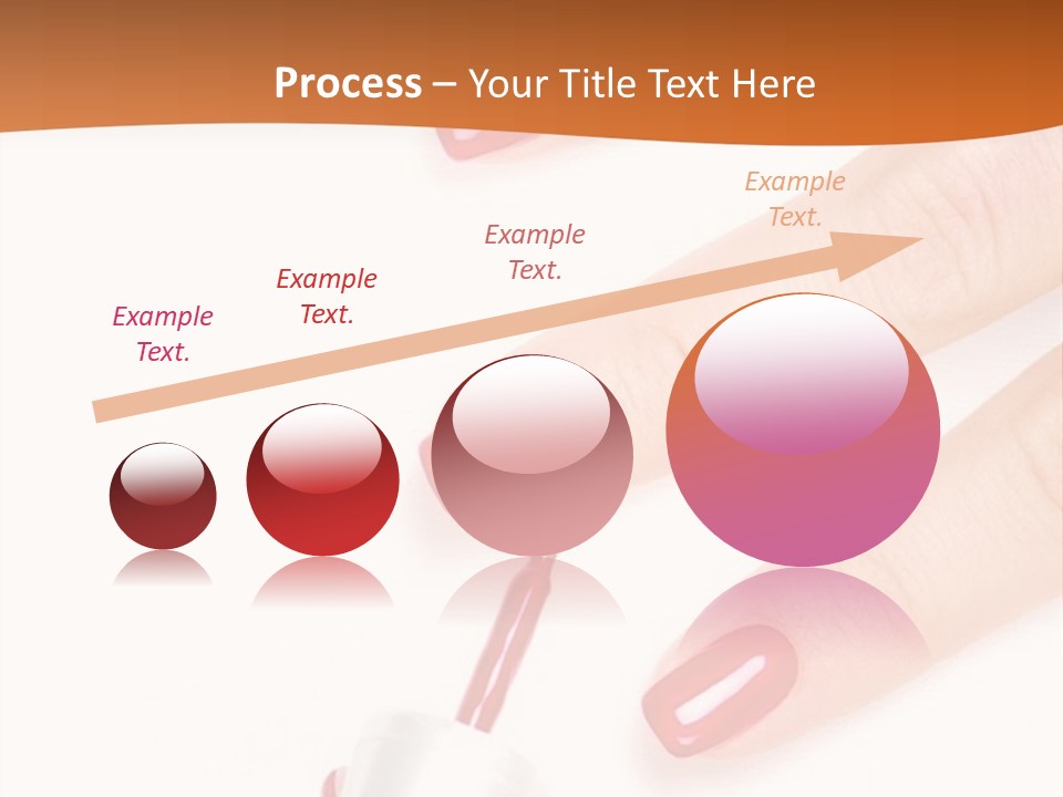 Manicurist Applying Red Nail Polish On Female Fingers. PowerPoint Template
