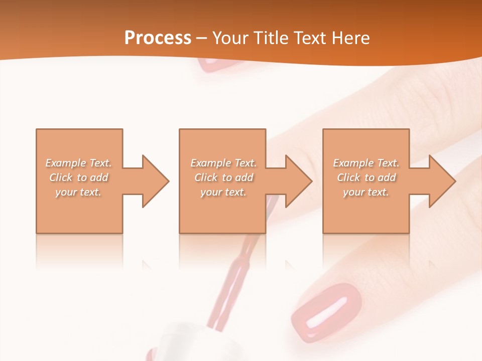 Manicurist Applying Red Nail Polish On Female Fingers. PowerPoint Template