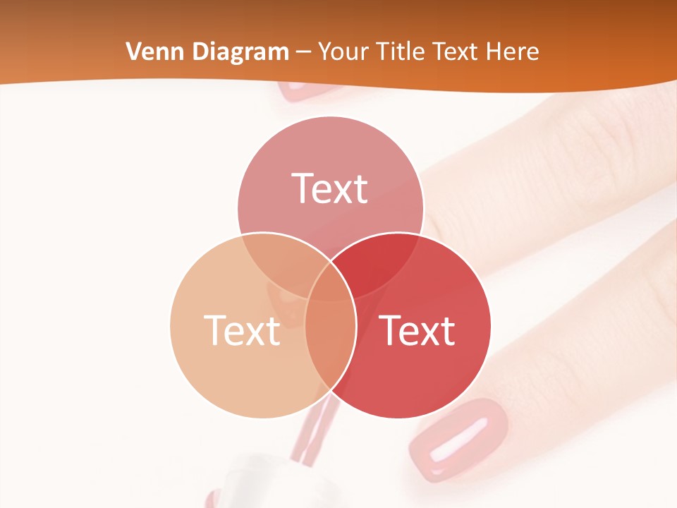 Manicurist Applying Red Nail Polish On Female Fingers. PowerPoint Template