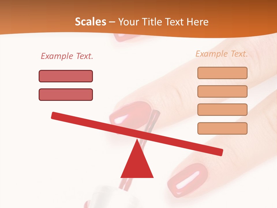 Manicurist Applying Red Nail Polish On Female Fingers. PowerPoint Template