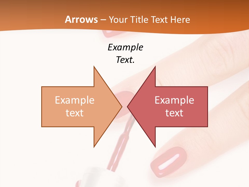 Manicurist Applying Red Nail Polish On Female Fingers. PowerPoint Template