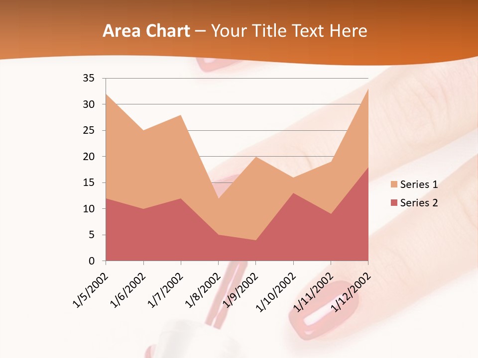 Manicurist Applying Red Nail Polish On Female Fingers. PowerPoint Template