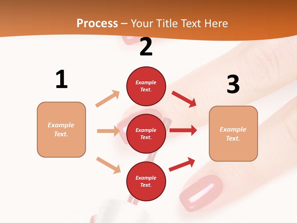 Manicurist Applying Red Nail Polish On Female Fingers. PowerPoint Template
