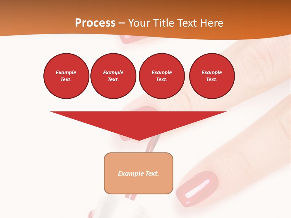 Manicurist Applying Red Nail Polish On Female Fingers. PowerPoint Template
