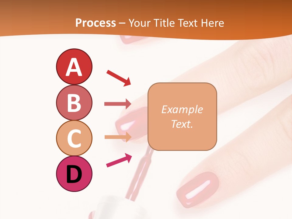 Manicurist Applying Red Nail Polish On Female Fingers. PowerPoint Template