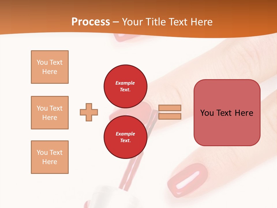 Manicurist Applying Red Nail Polish On Female Fingers. PowerPoint Template