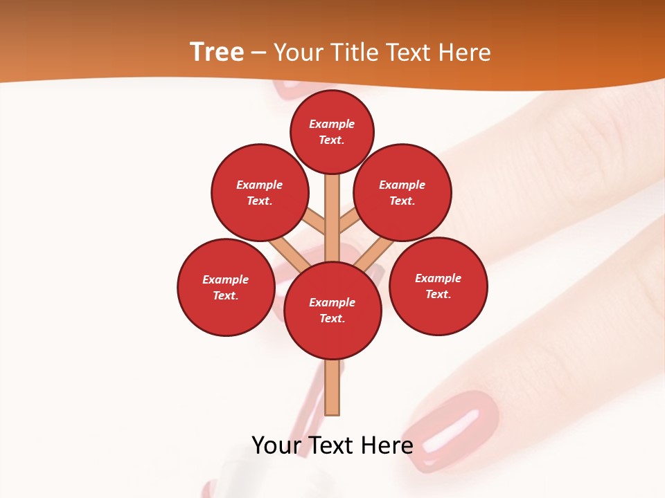 Manicurist Applying Red Nail Polish On Female Fingers. PowerPoint Template