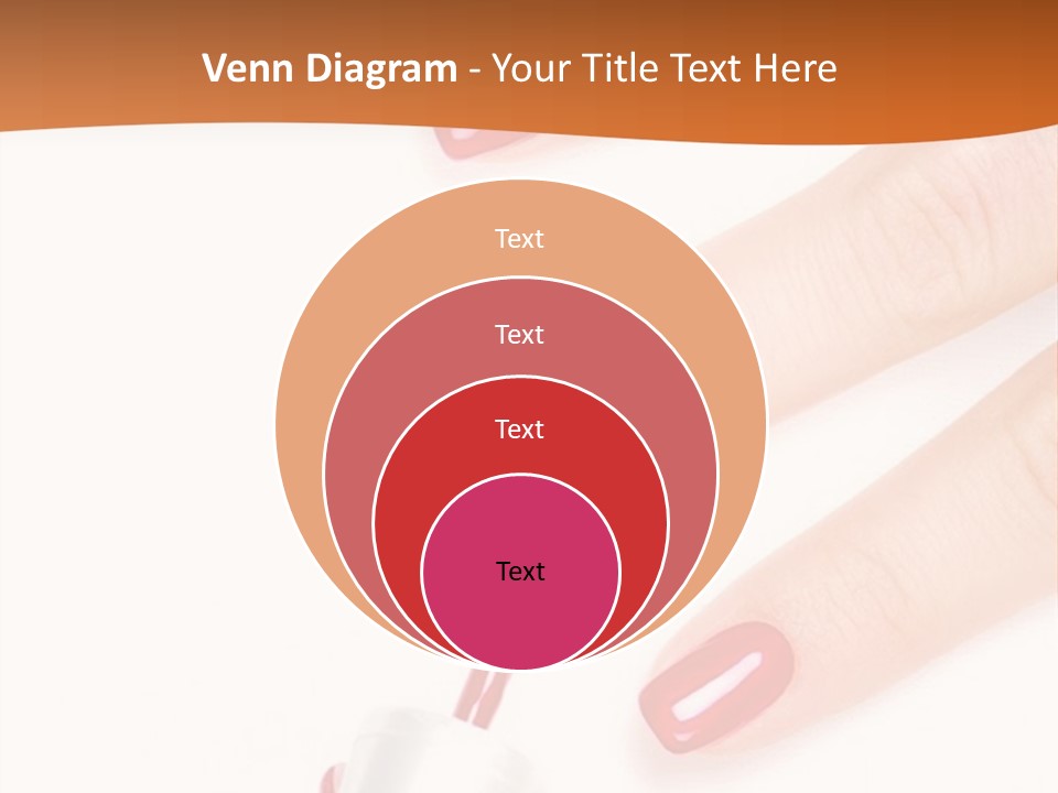 Manicurist Applying Red Nail Polish On Female Fingers. PowerPoint Template