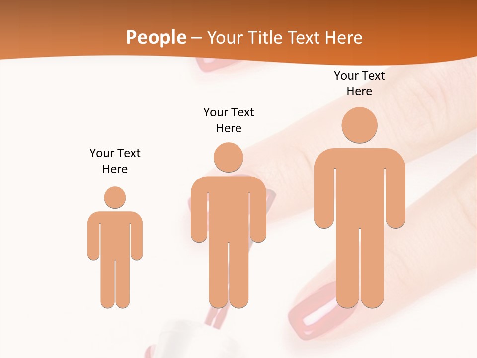 Manicurist Applying Red Nail Polish On Female Fingers. PowerPoint Template