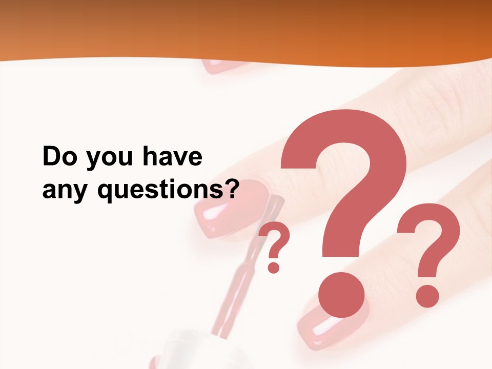 Manicurist Applying Red Nail Polish On Female Fingers. PowerPoint Template