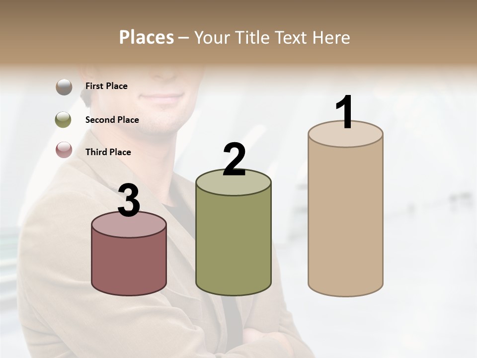 Colonial Red House With Swimming Pool PowerPoint Template