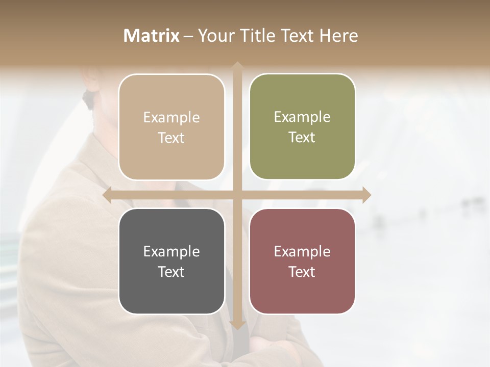 Colonial Red House With Swimming Pool PowerPoint Template