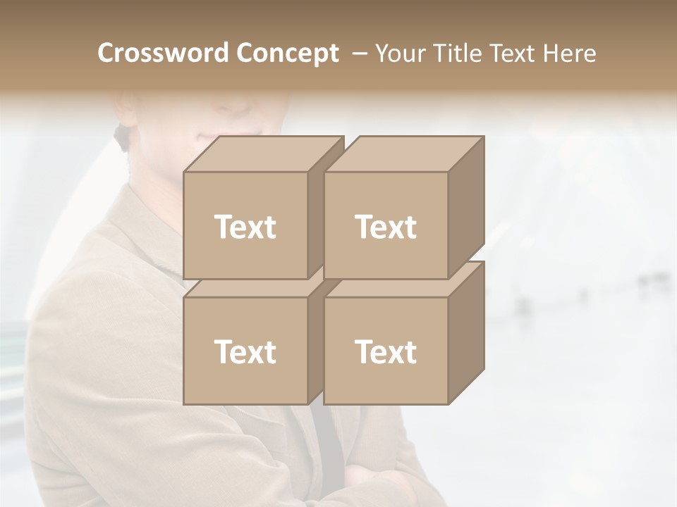 Colonial Red House With Swimming Pool PowerPoint Template