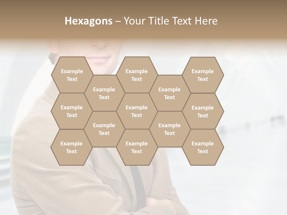 Colonial Red House With Swimming Pool PowerPoint Template