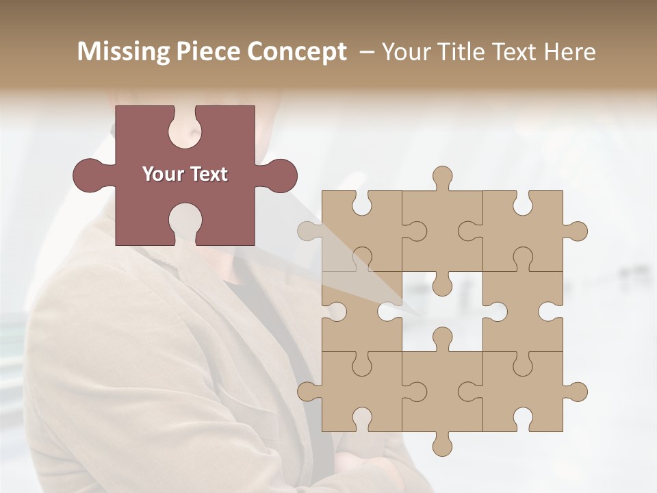 Colonial Red House With Swimming Pool PowerPoint Template