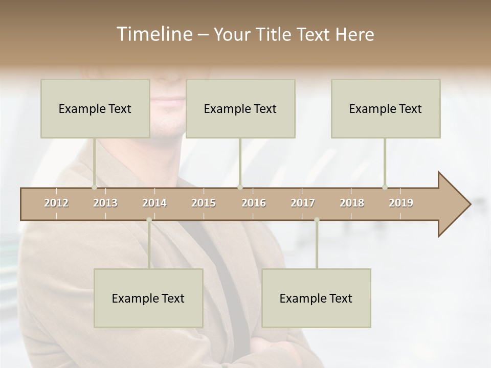 Colonial Red House With Swimming Pool PowerPoint Template