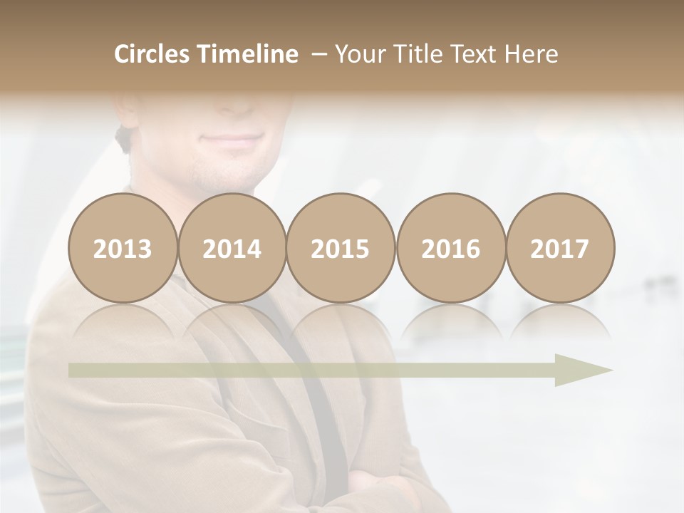 Colonial Red House With Swimming Pool PowerPoint Template