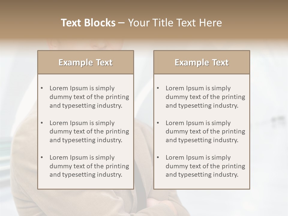 Colonial Red House With Swimming Pool PowerPoint Template