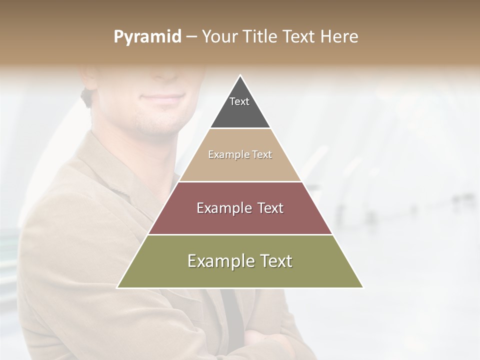 Colonial Red House With Swimming Pool PowerPoint Template