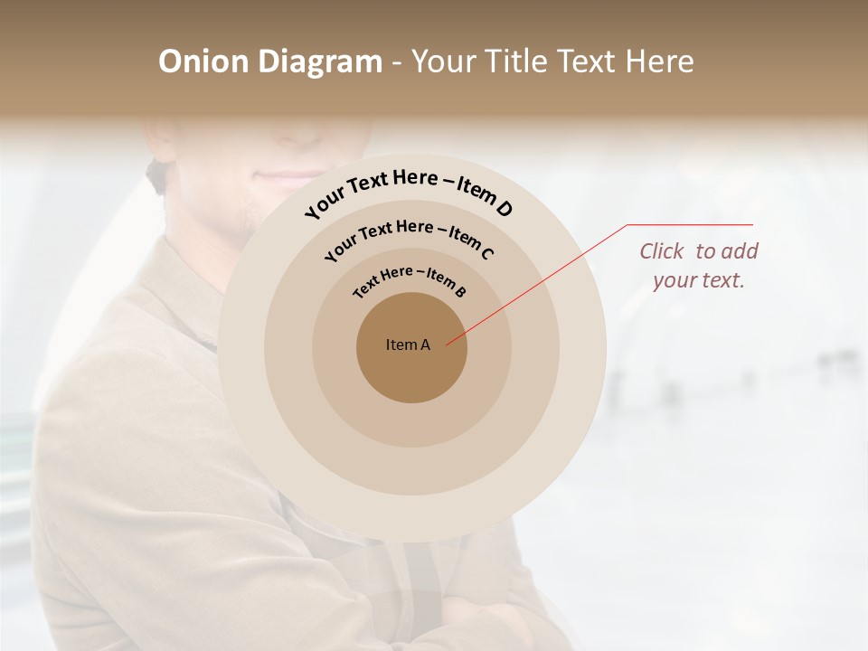 Colonial Red House With Swimming Pool PowerPoint Template