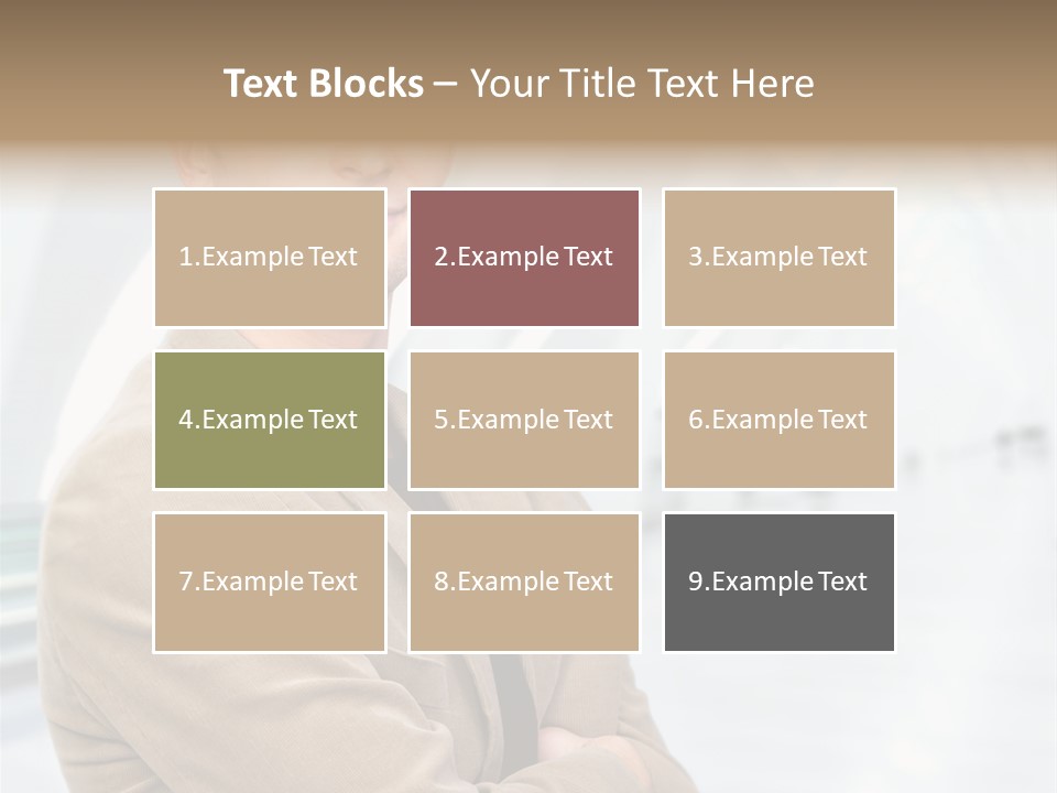 Colonial Red House With Swimming Pool PowerPoint Template