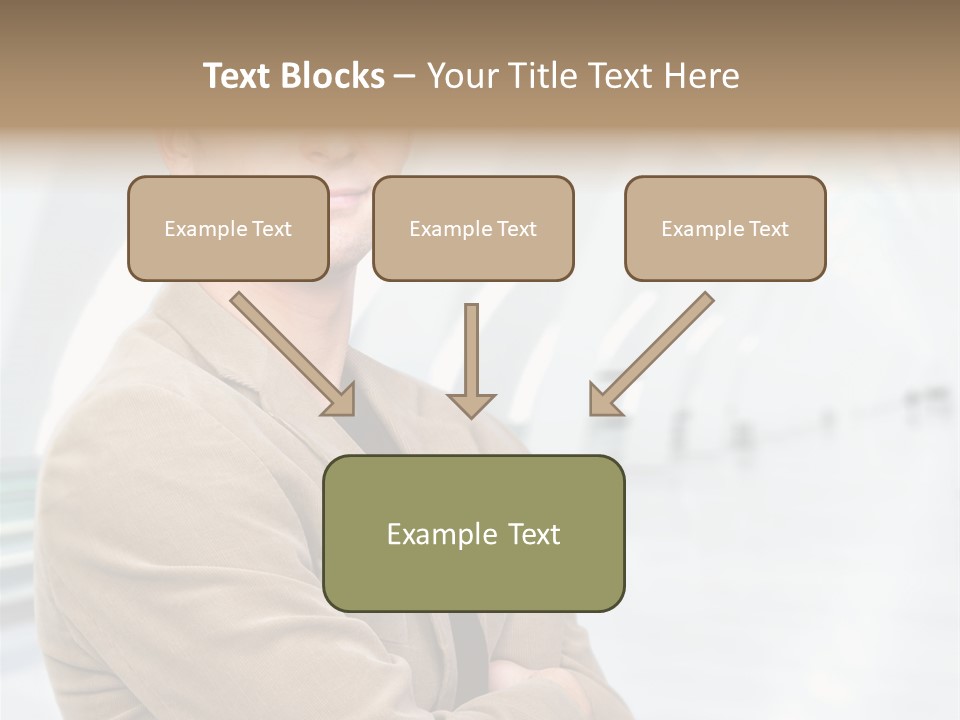 Colonial Red House With Swimming Pool PowerPoint Template