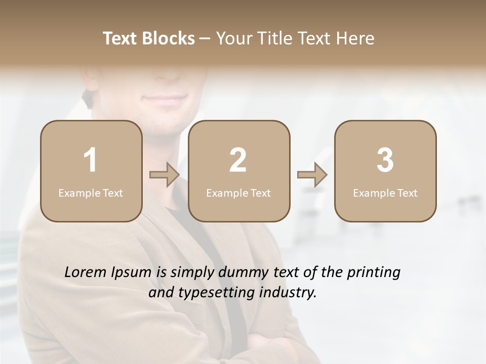 Colonial Red House With Swimming Pool PowerPoint Template