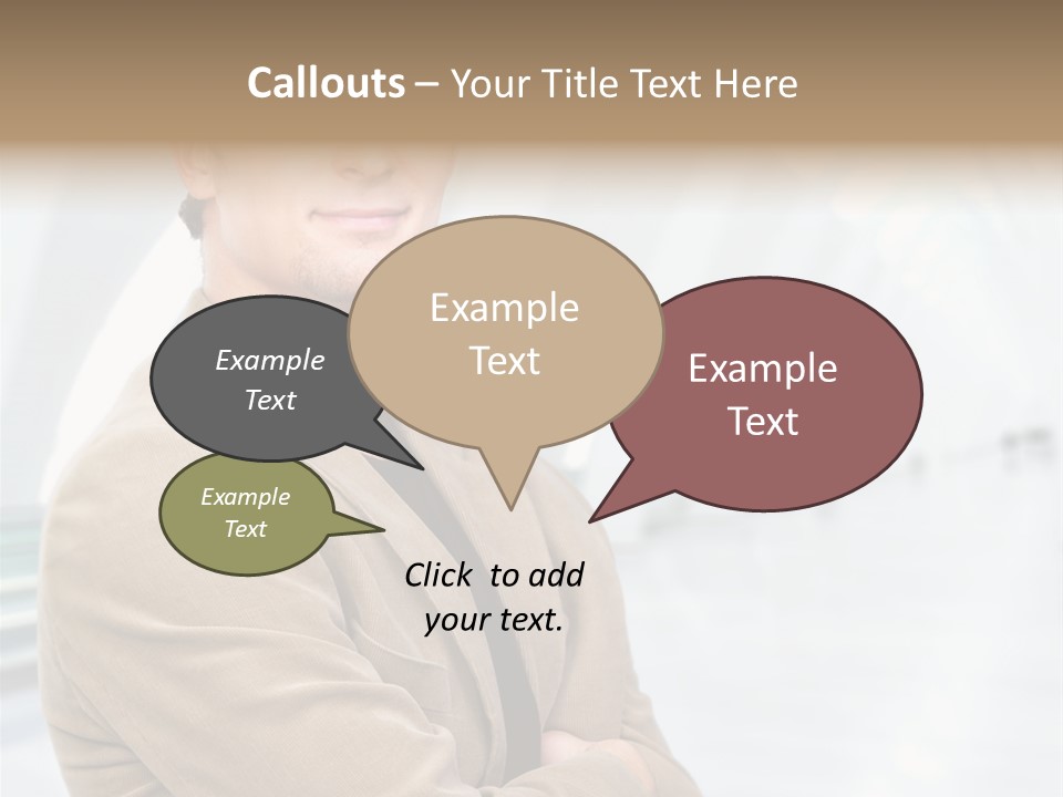 Colonial Red House With Swimming Pool PowerPoint Template