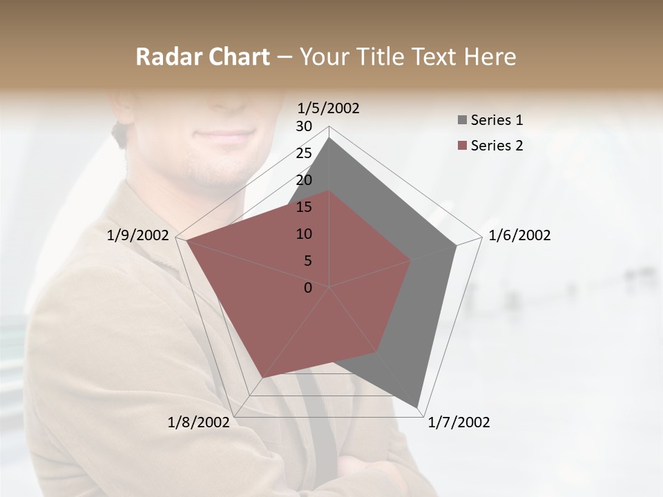 Colonial Red House With Swimming Pool PowerPoint Template