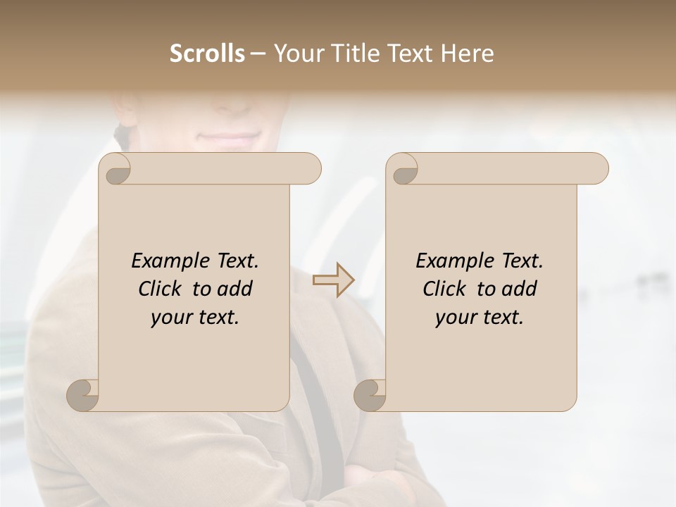 Colonial Red House With Swimming Pool PowerPoint Template