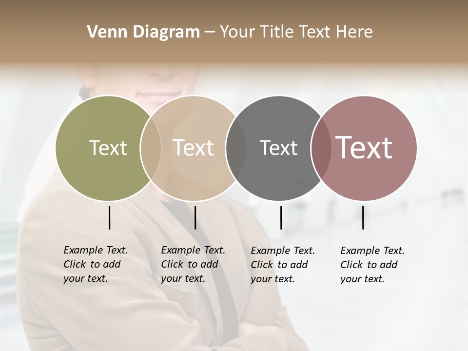 Colonial Red House With Swimming Pool PowerPoint Template