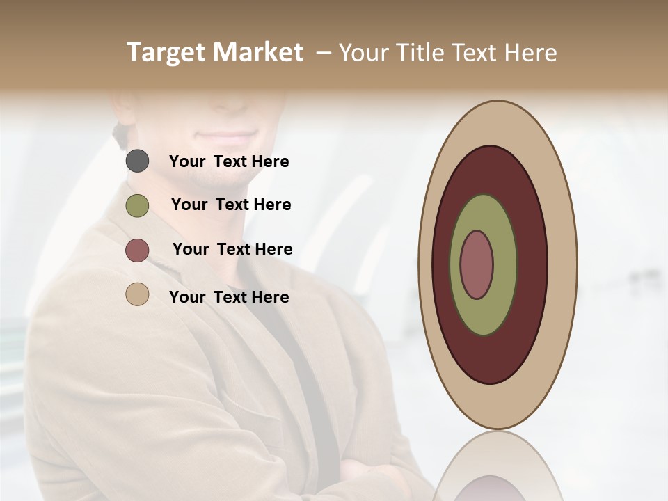 Colonial Red House With Swimming Pool PowerPoint Template