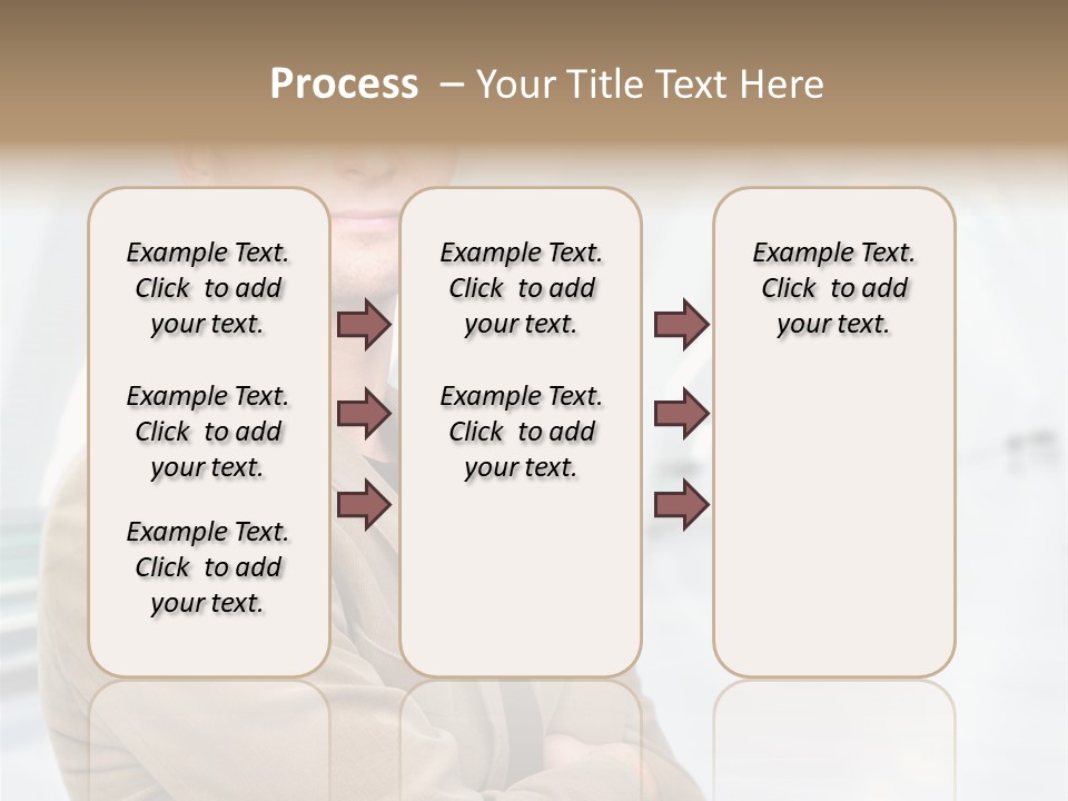 Colonial Red House With Swimming Pool PowerPoint Template