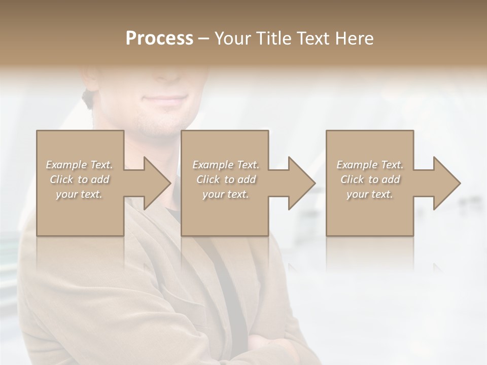 Colonial Red House With Swimming Pool PowerPoint Template