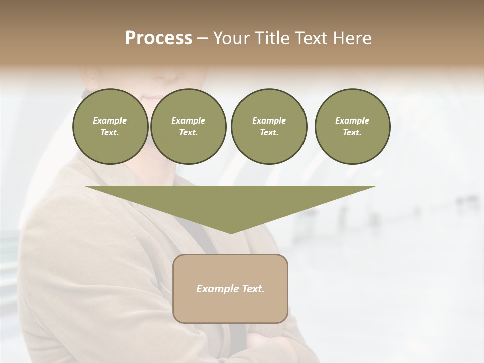 Colonial Red House With Swimming Pool PowerPoint Template