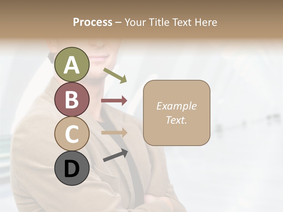 Colonial Red House With Swimming Pool PowerPoint Template