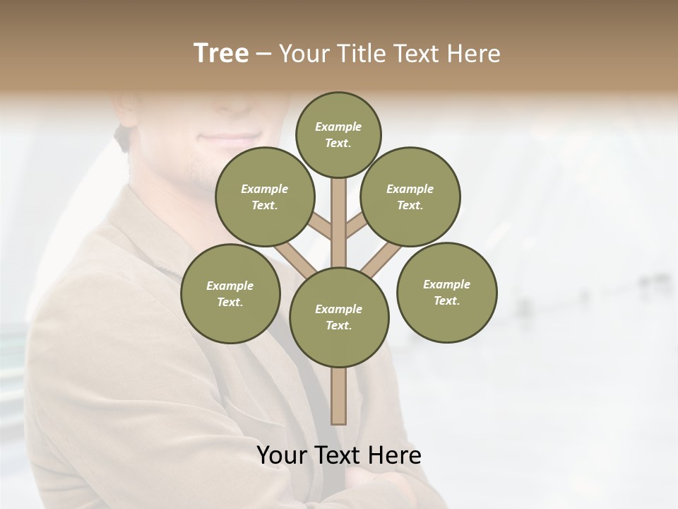 Colonial Red House With Swimming Pool PowerPoint Template