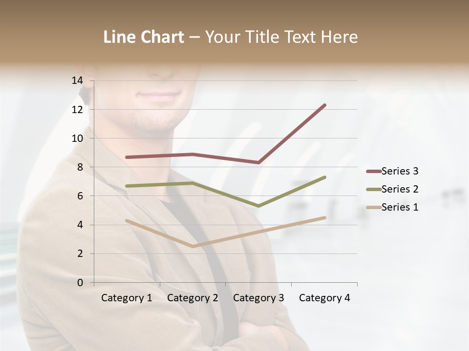 Colonial Red House With Swimming Pool PowerPoint Template