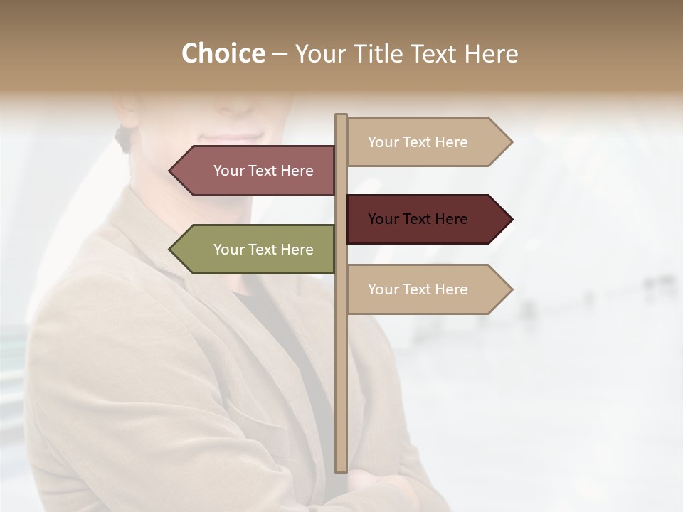 Colonial Red House With Swimming Pool PowerPoint Template