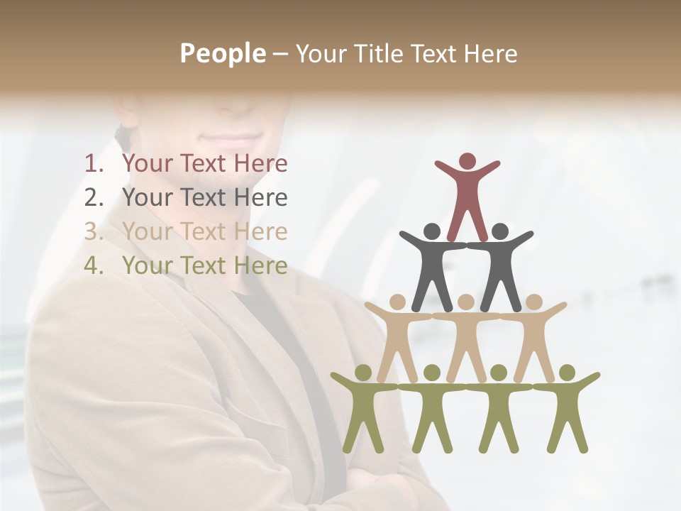 Colonial Red House With Swimming Pool PowerPoint Template