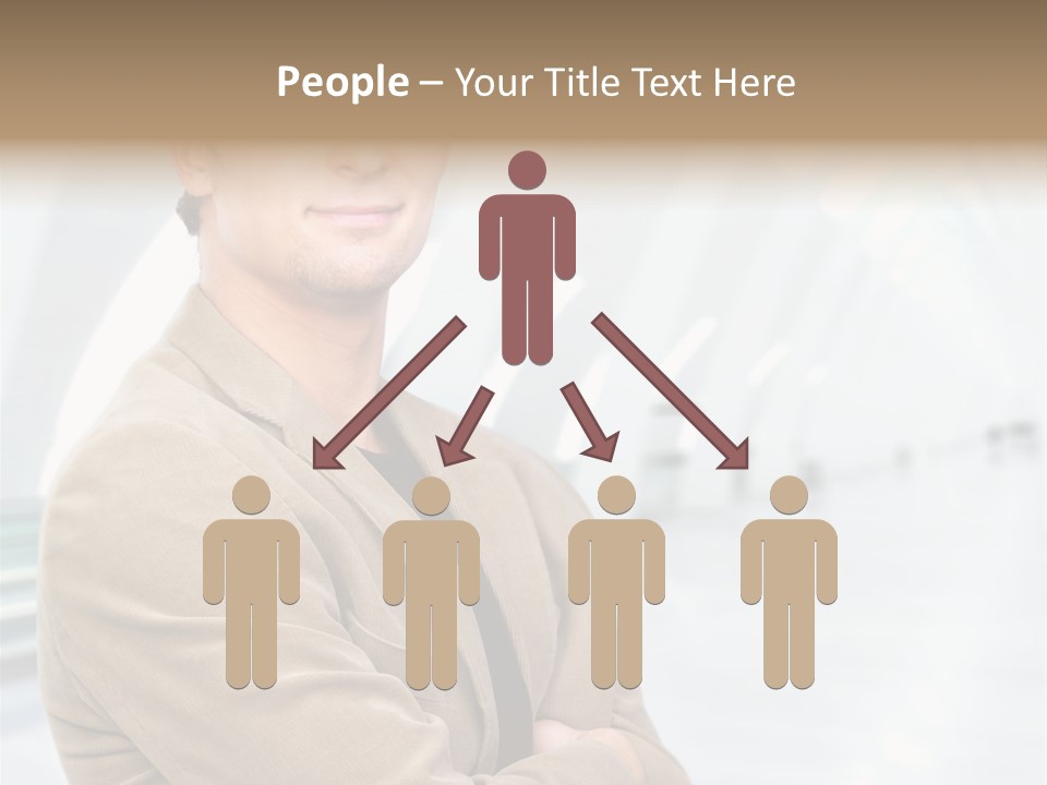 Colonial Red House With Swimming Pool PowerPoint Template