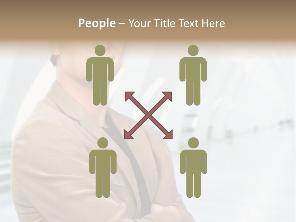 Colonial Red House With Swimming Pool PowerPoint Template