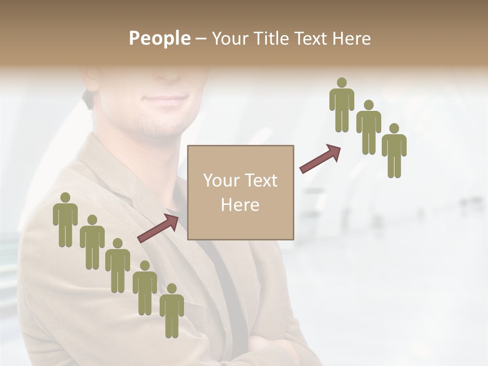 Colonial Red House With Swimming Pool PowerPoint Template