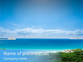 Gorgeous Beach On Wilsons Prom PowerPoint Template