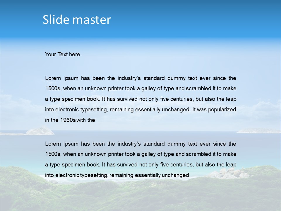 Gorgeous Beach On Wilsons Prom PowerPoint Template